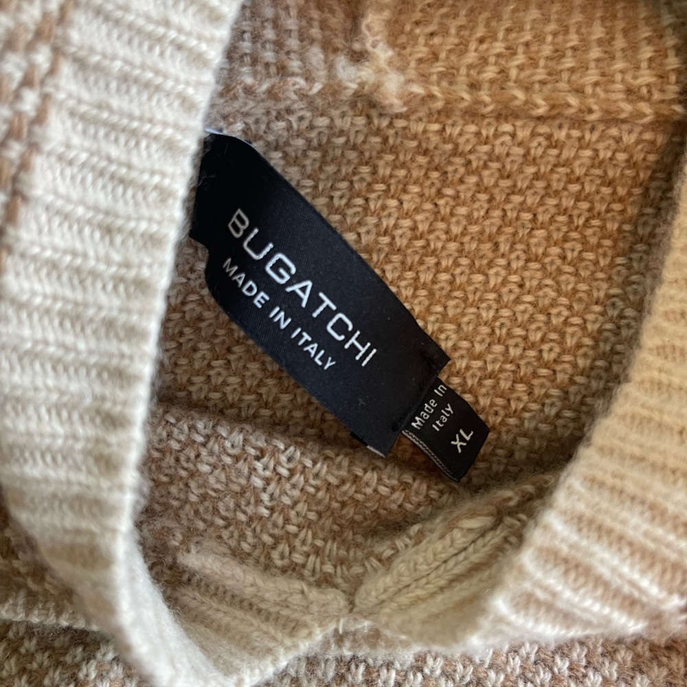 Bugatchi Beige Hooded Sweater